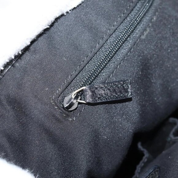 GUCCI GG Canvas Web Sherry Line Pretty Tote Bag Black Gold 163805 Auth 131957V - Picture 13 of 16